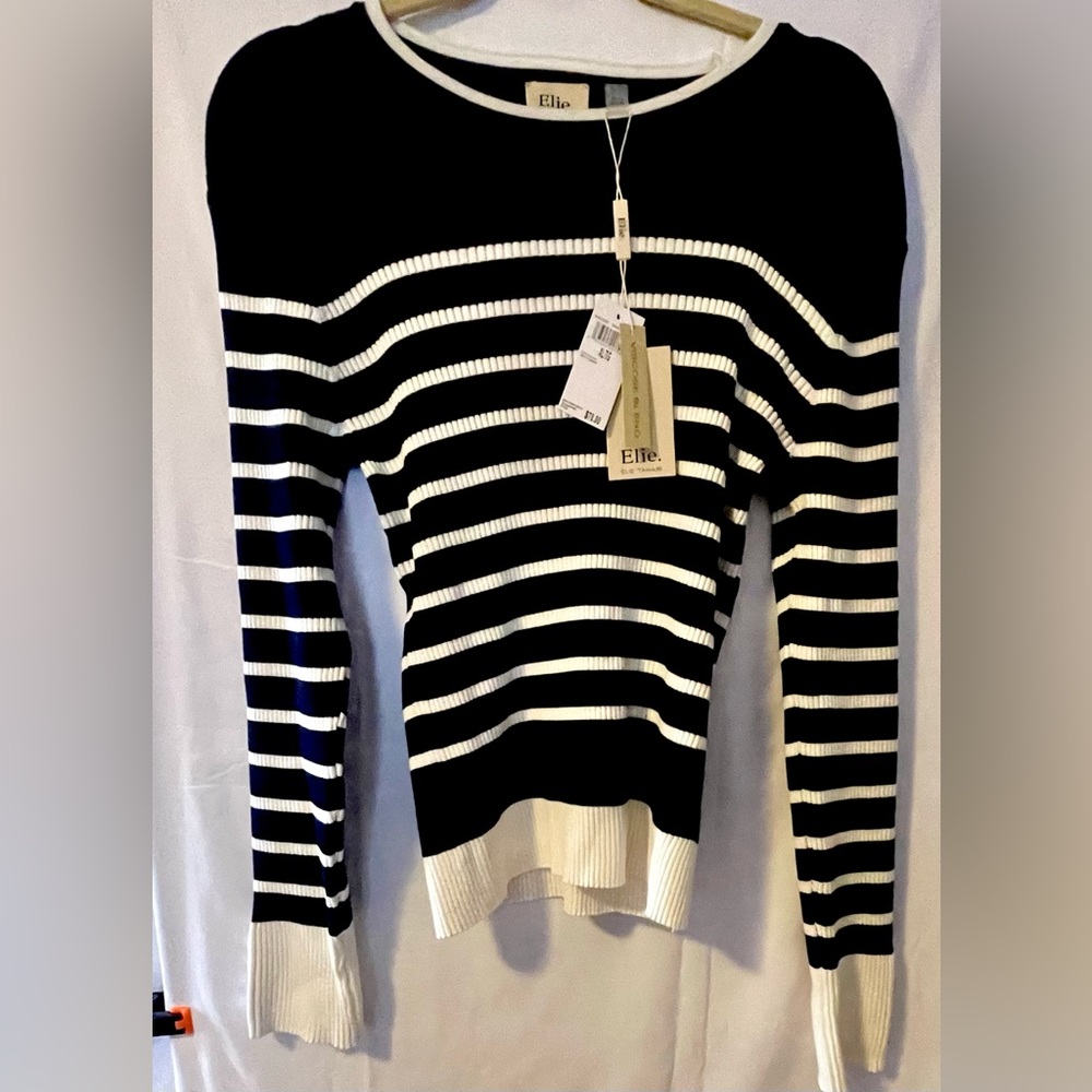 NWT Elie by Elie Tahari Ribbed Light Weight Sweater - Size XL